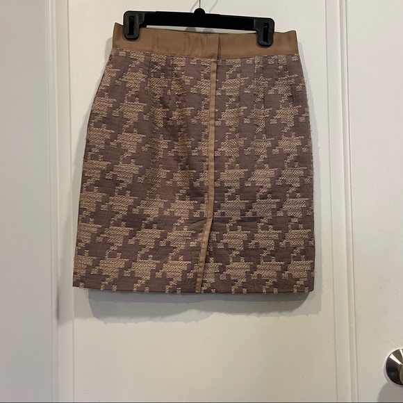 Loft Mauve Houndstooth Skirt - Picture 3 of 3